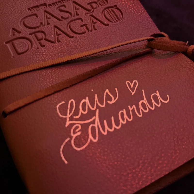 Caligrafia caderno couro hbo
