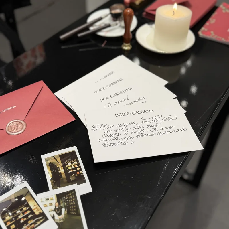 Caligrafia cartao dolce gabbana