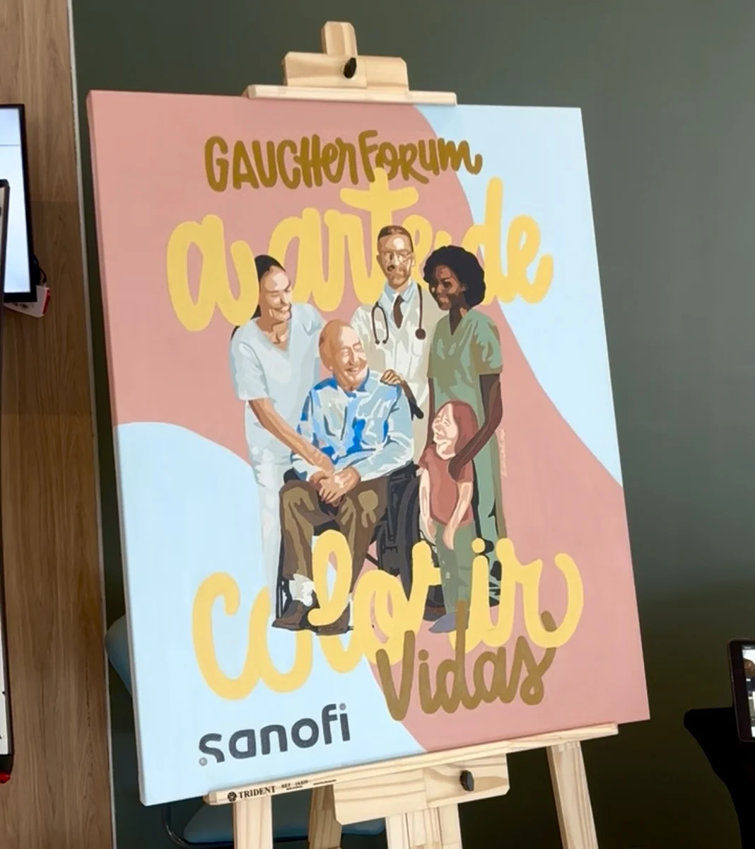 Painel ilustrado ao vivo para a marca